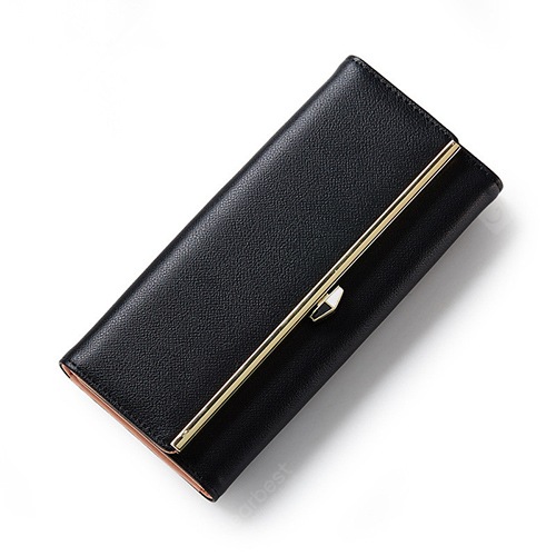 Metal and Magnetic Closure Design Wallet For Women